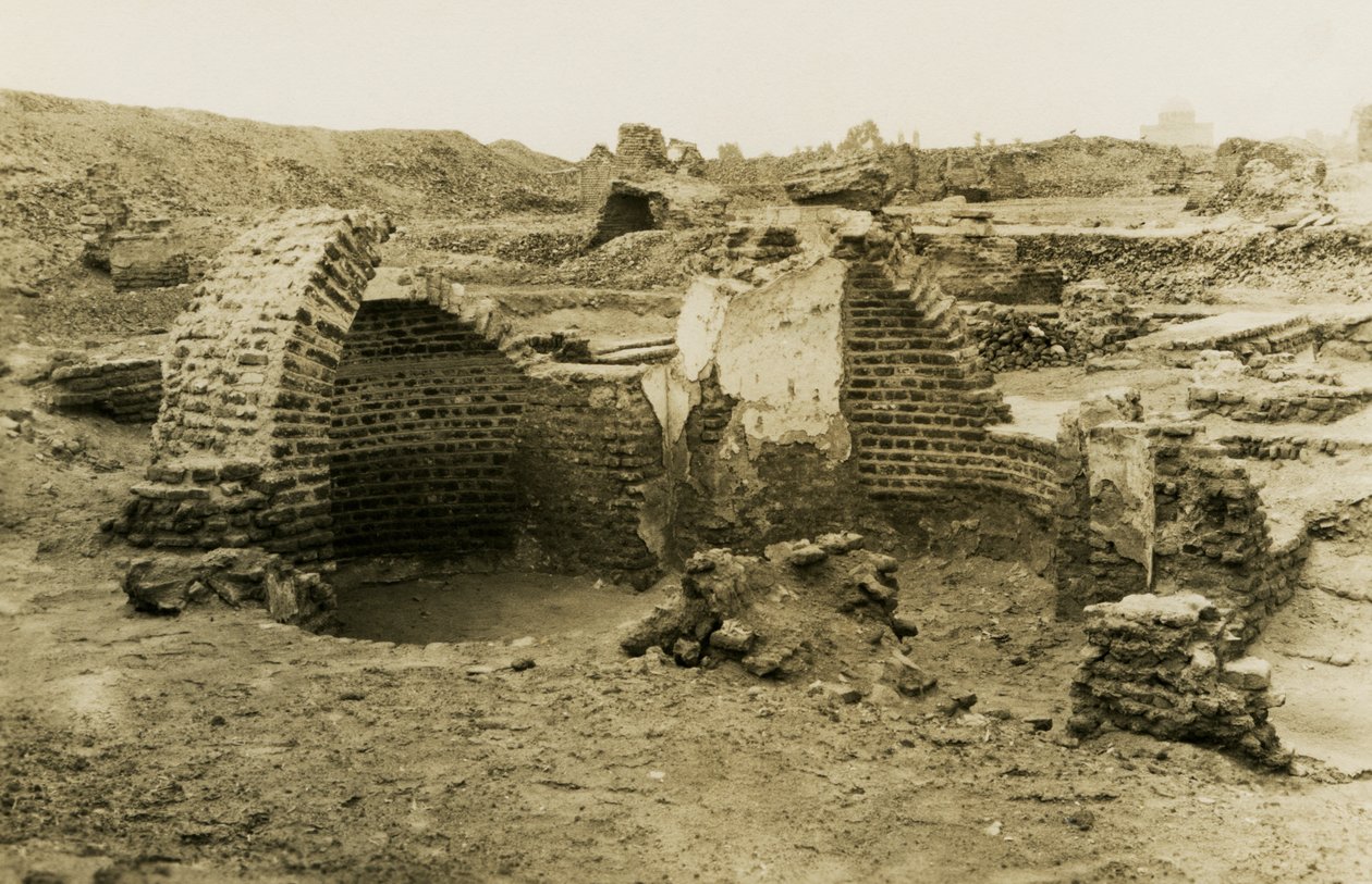 Trilobed-bygning, al-Fustat, Egypten, foto af Ugo Monneret de Villard af Ugo Monneret de Villard
