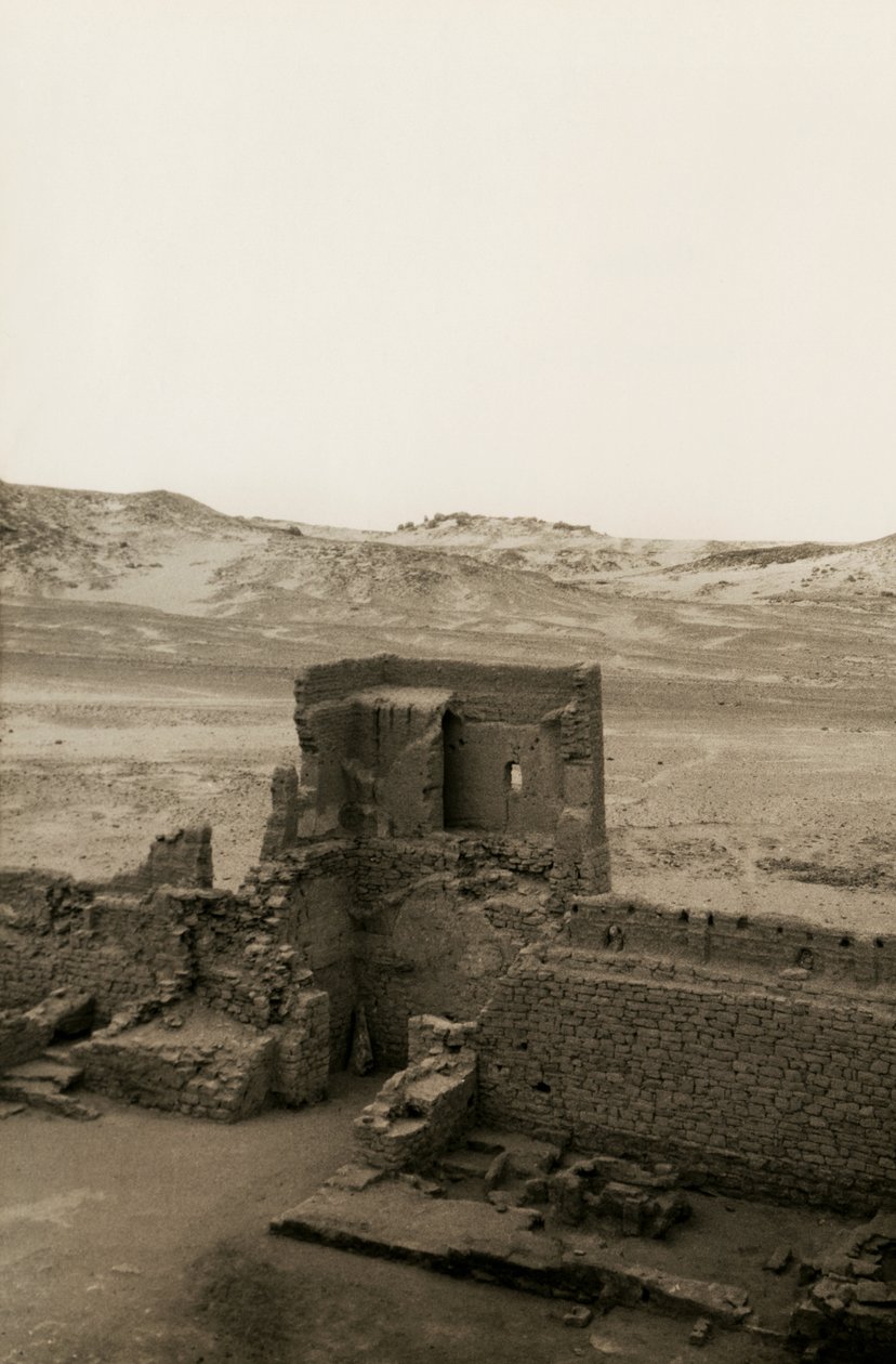 Det vestlige tårn på Sankt Simeons kloster, Aswan, Egypten, foto af Ugo Monneret de Villard af Ugo Monneret de Villard