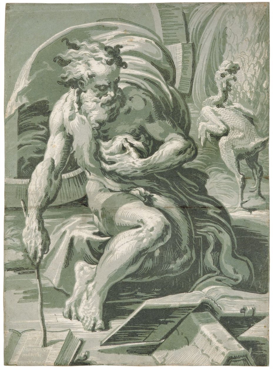 Diogenes, efter 1527. af Ugo da Carpi