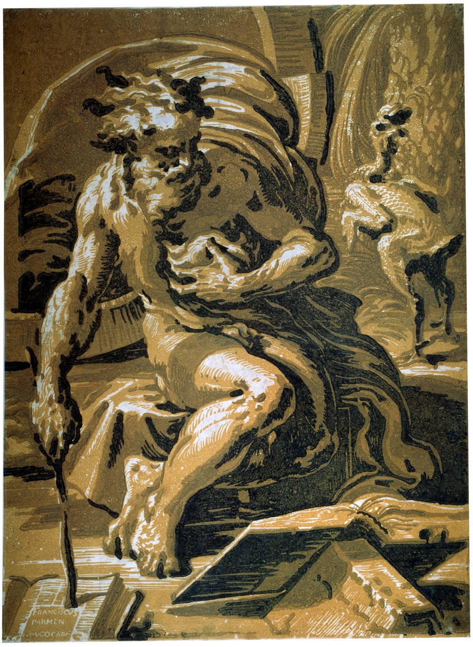 Diogenes, efter 1527 af Ugo da Carpi