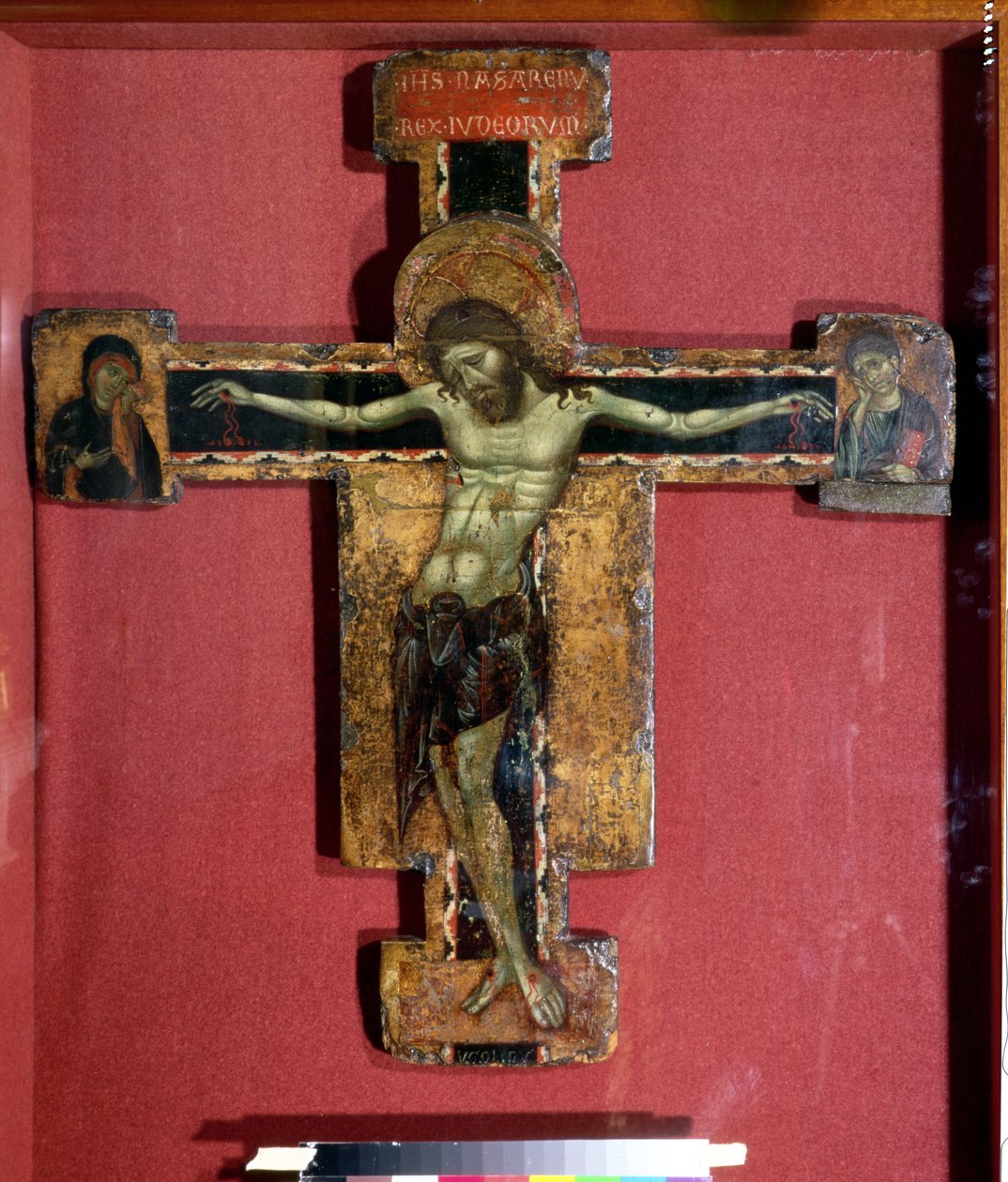 Kors med den korsfæstede Kristus, 1260-65 (tempera på panel) af Ugolino di Tedice