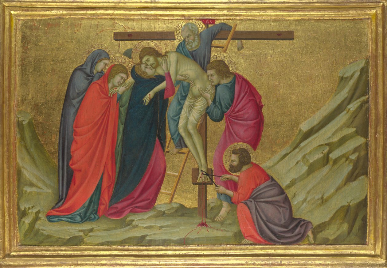 Aflejringen fra basilikaen Santa Croce, Firenze, ca. 1324-1325 af Ugolino di Nerio