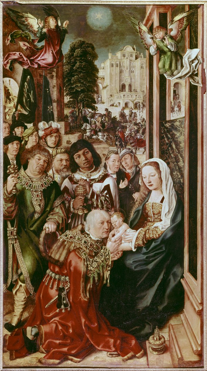 Magiernes tilbedelse Maleri på træ af Ulrich Apt den ældre (1460-1532) af Ulrich the Elder Apt