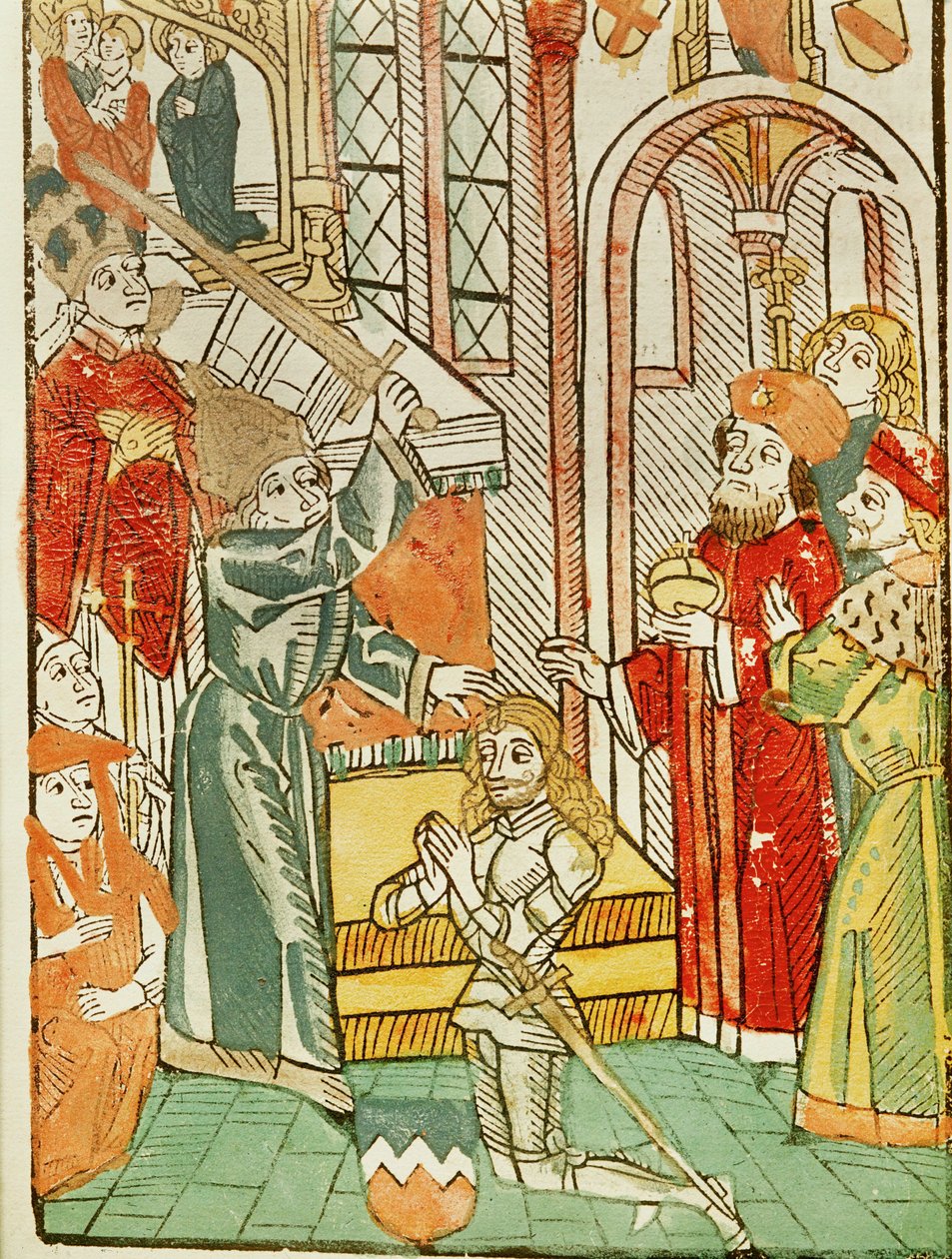 Udmærkelse til Heinrich von Ulm, af kejser Sigismund, under koncilet i Konstanz ... af Ulrich von Richental