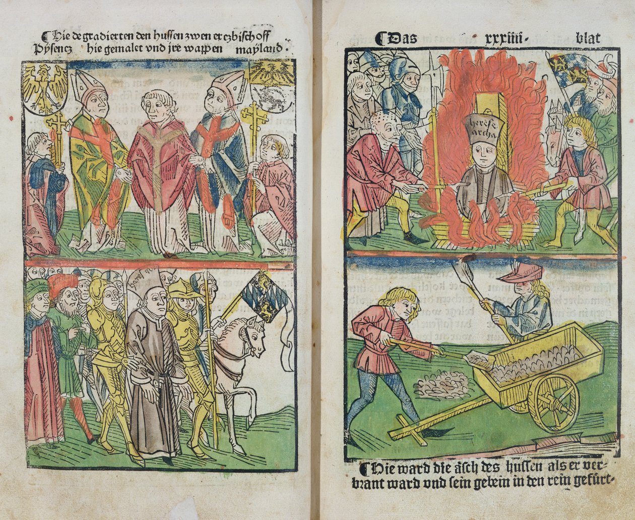 Jan Hus brændt på bålet ved koncilet i Konstanz, fra 