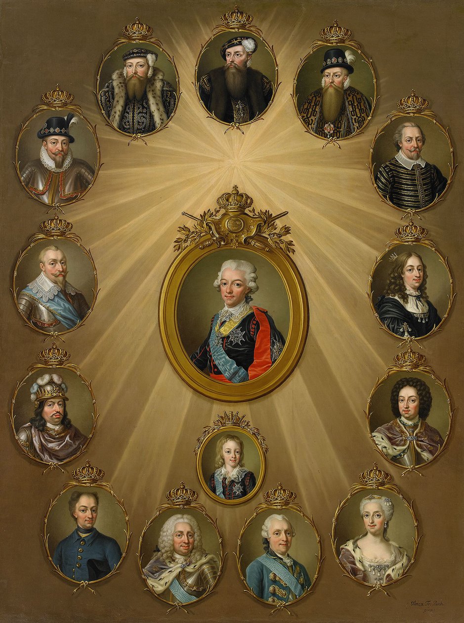 Den gustavianske familie, ca. 1785 af Ulrika Fredrika Pasch