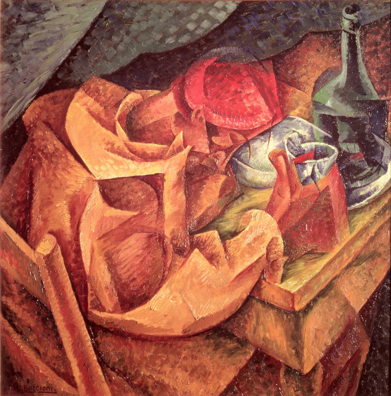 Drikkeren, 1914 af Umberto Boccioni