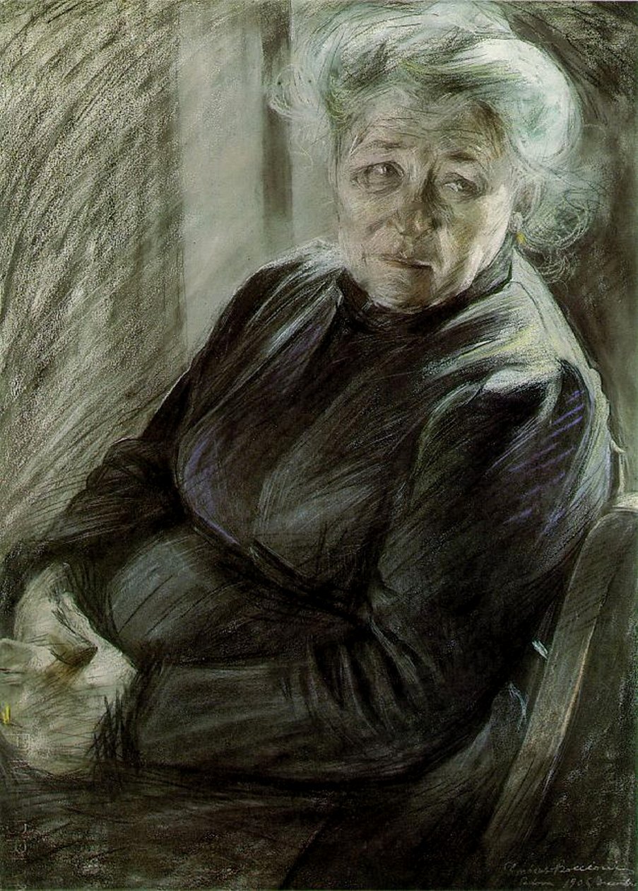 Moderen, 1906 (pastel på papir) af Umberto Boccioni