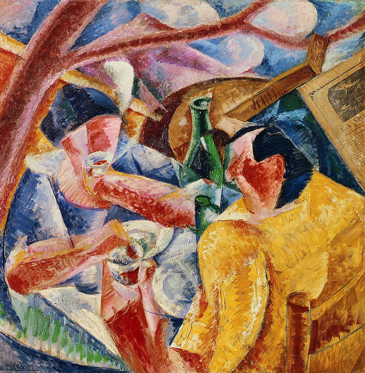 Under Pergolaen i Napoli eller Under Pergolaen, 1914 af Umberto Boccioni