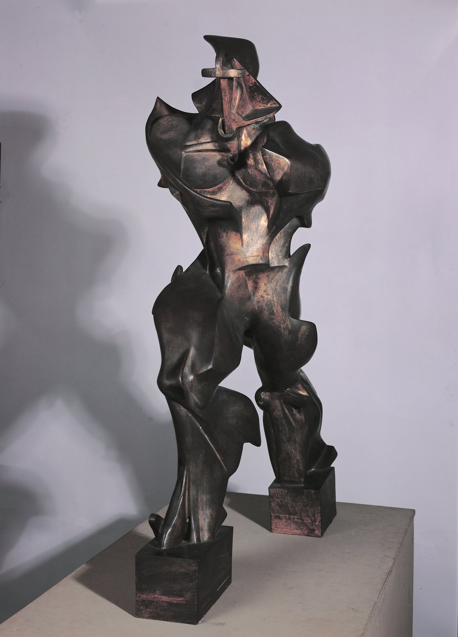 Unikke former for kontinuitet i rummet, 1913 (bronze) af Umberto Boccioni