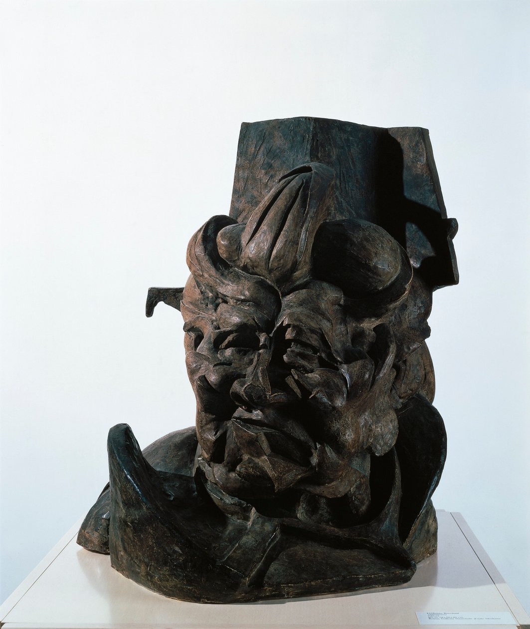 Antigrazioso (Antigraceful), Gipshoved af kunstnerens mor af Umberto Boccioni af Umberto Boccioni