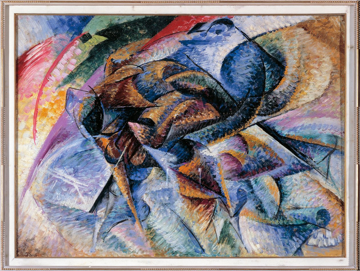 En cyklists dynamik af Umberto Boccioni