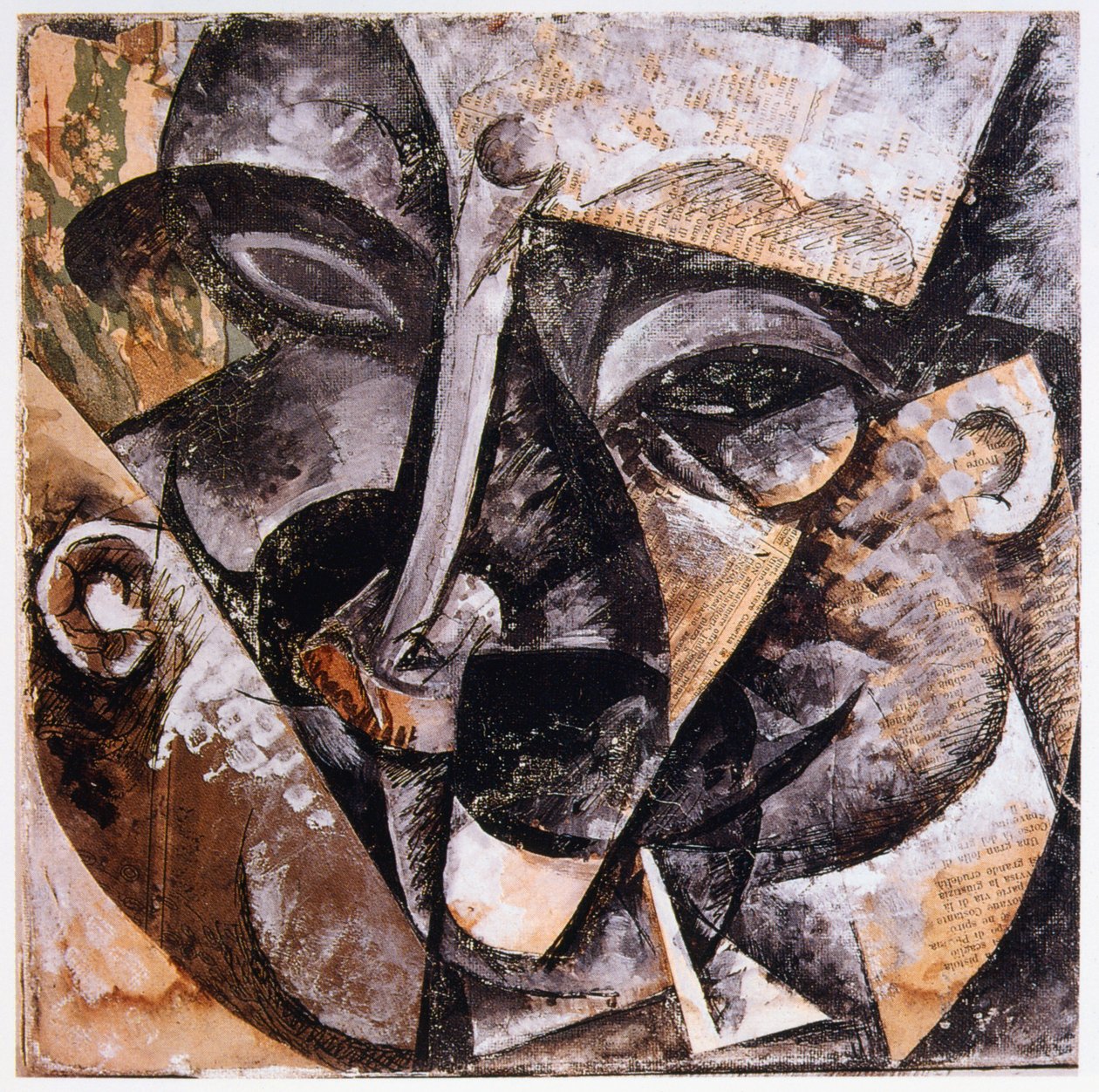 Dynamisme of a Mans Head, 1914 af Umberto Boccioni