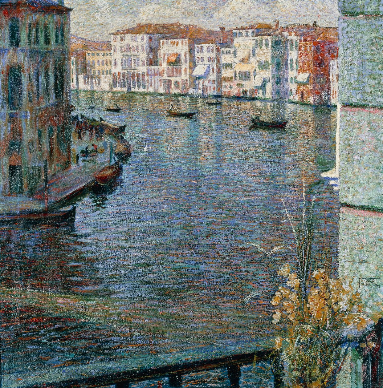 Canal Grande i Venedig af Umberto Boccioni
