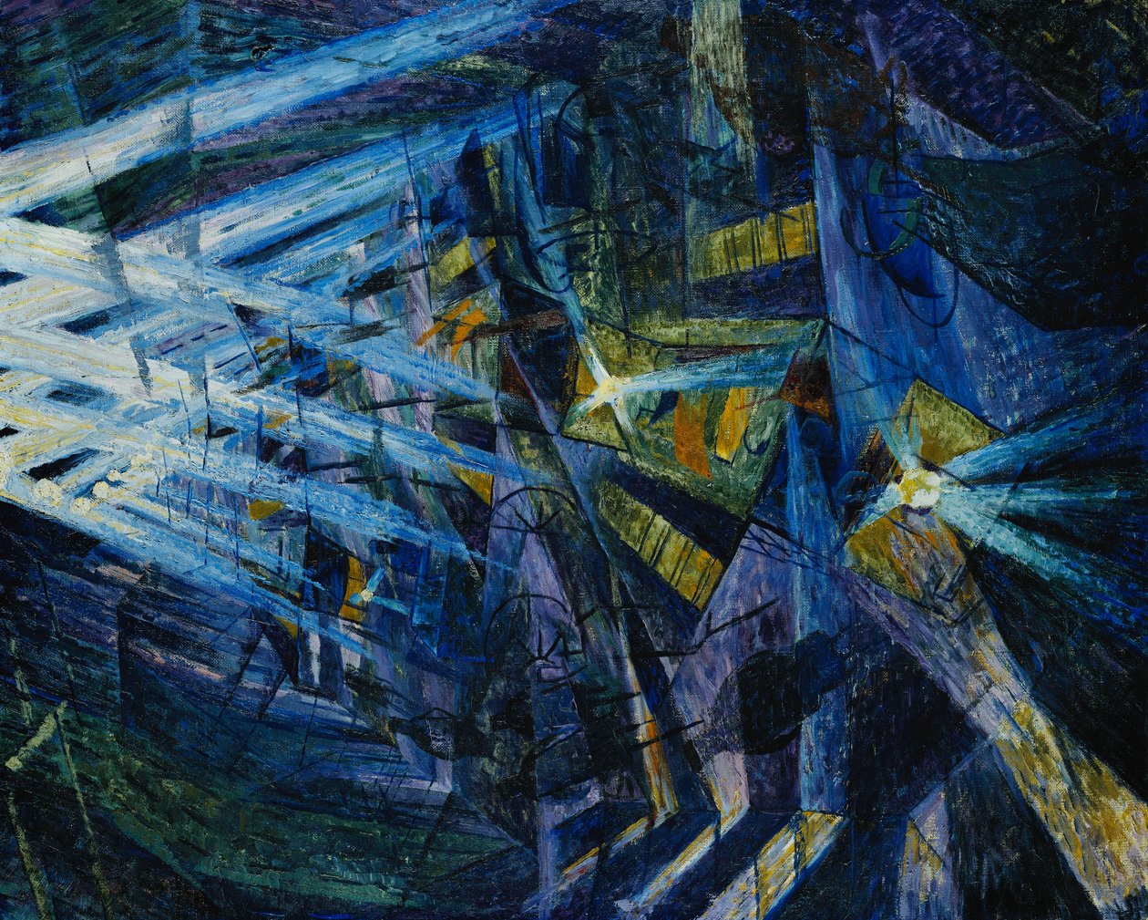 Vejens kræfter, 1911 af Umberto Boccioni