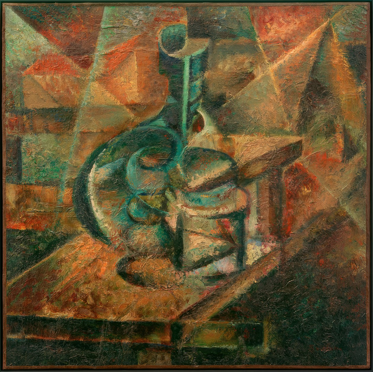 Stilleben med flaske af Umberto Boccioni
