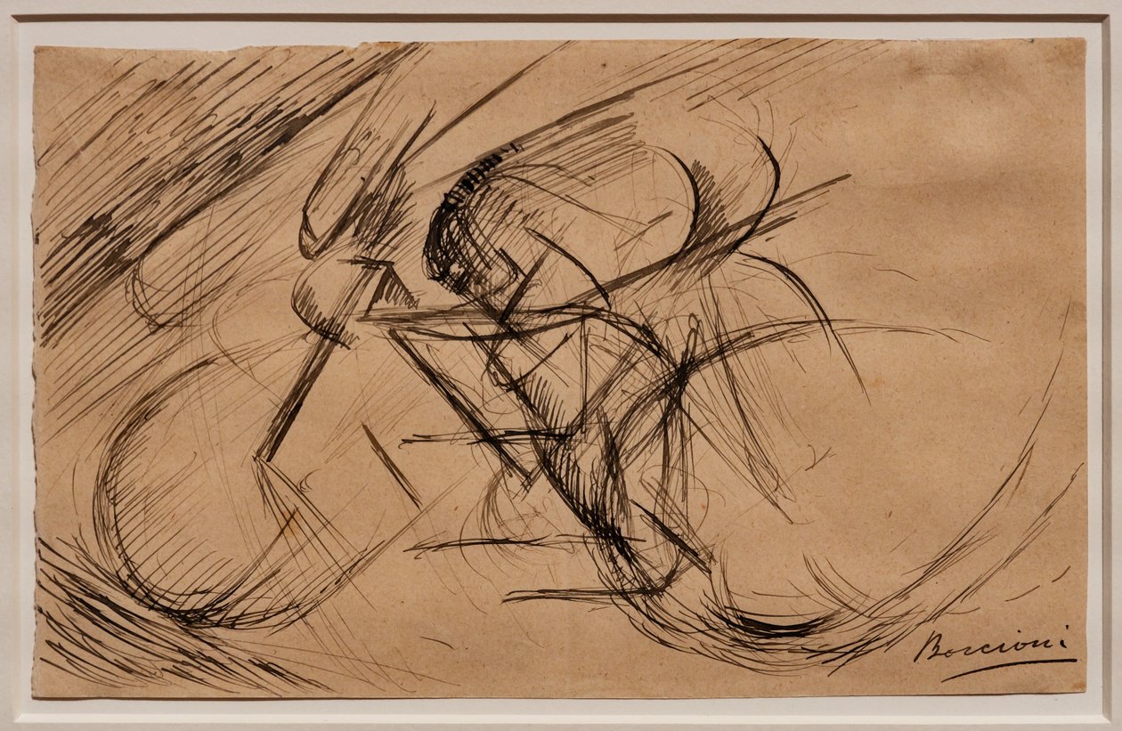 Studier til en cyklists dynamik af Umberto Boccioni