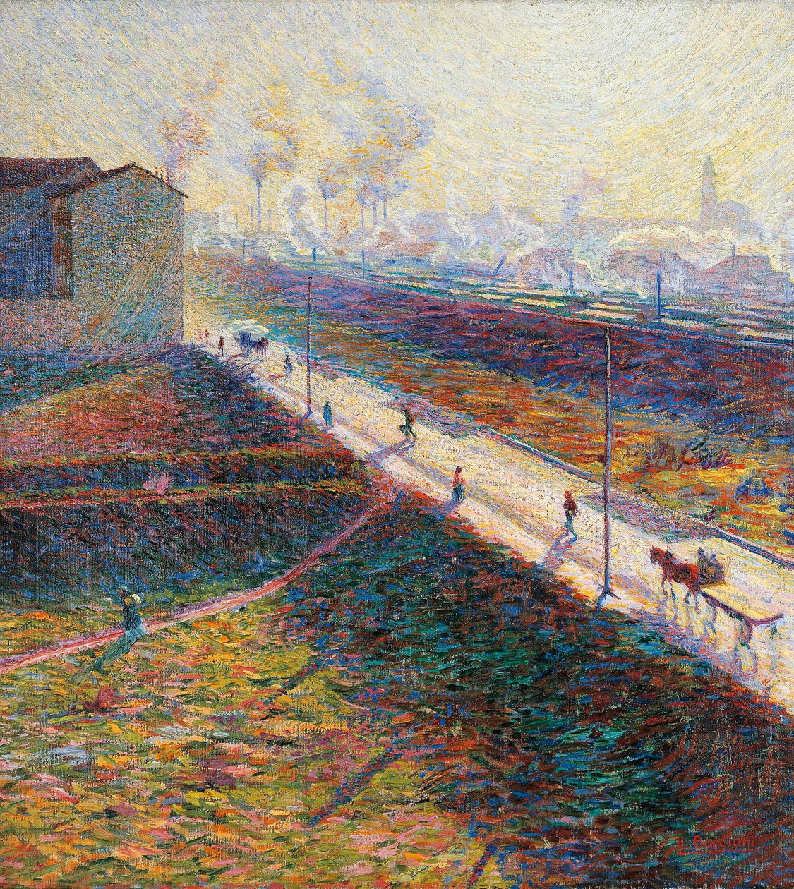 The Morning af Umberto Boccioni (1882-1916), olie på lærred, 60x55 cm af Umberto Boccioni