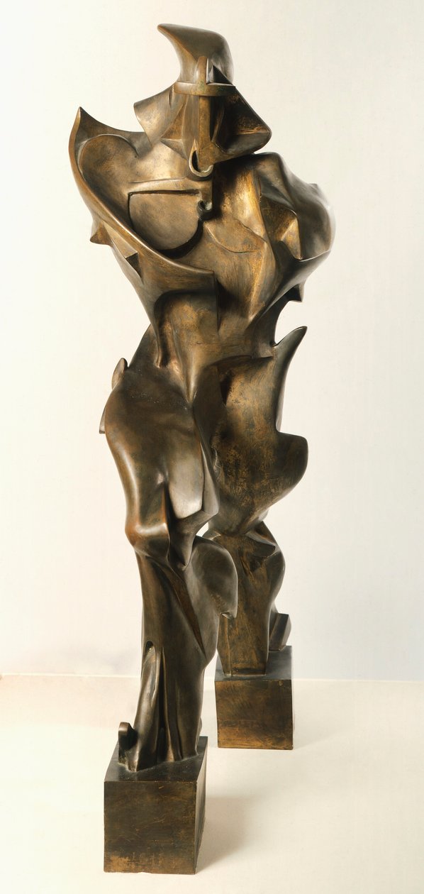 Unikke former for kontinuitet i rummet, af Umberto Boccioni (1882-1916), Bronzeskulptur af Umberto Boccioni