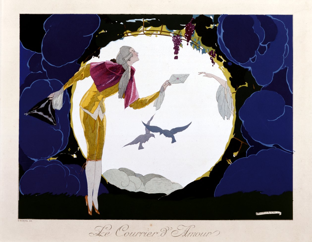 The Love Mail, ca. 1924 (stencil) af Umberto Brunelleschi