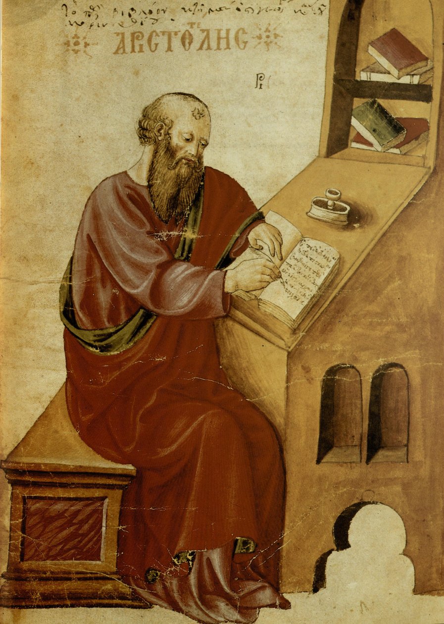 Aristoteles ved sit skrivebord af Unbekannt Unbekannt