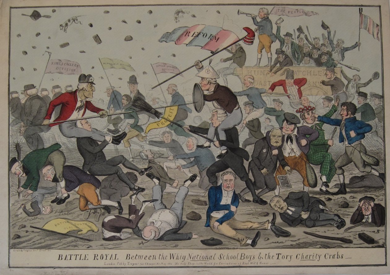 Battle Royal mellem Whig National School Boys og Tory Charity Crabs af Unbekannt Unbekannt