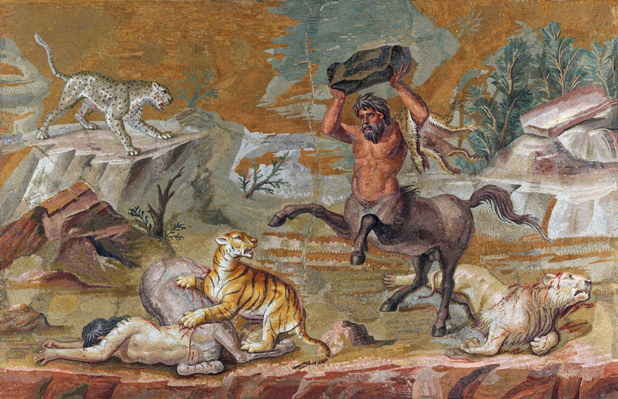 Centaur mosaik af Unbekannt Unbekannt