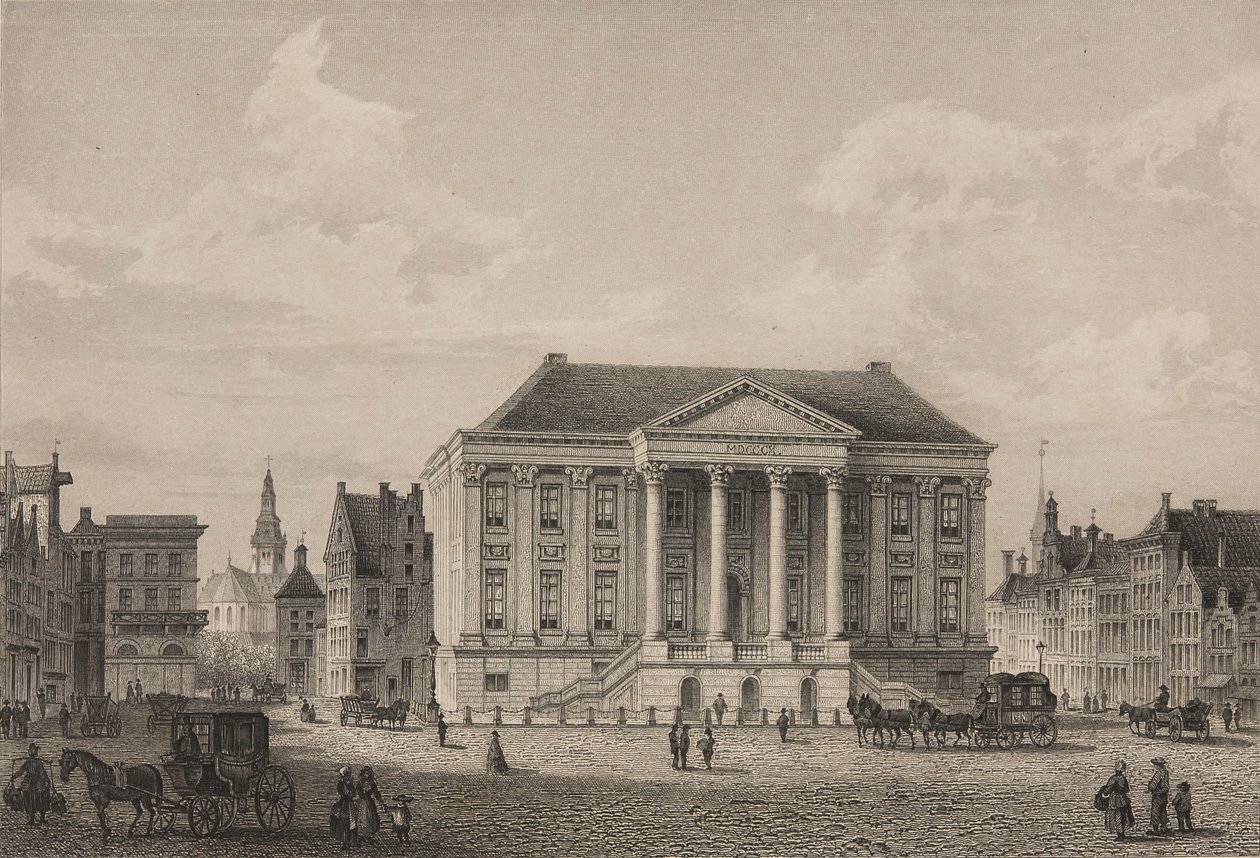 Grote Markt i Groningen i 1858 af Unbekannt Unbekannt