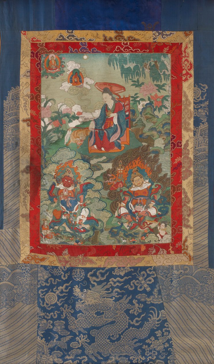 Dharmatala og Lokapalas Virupaksha og Vaishravana af Unbekannt Unbekannt