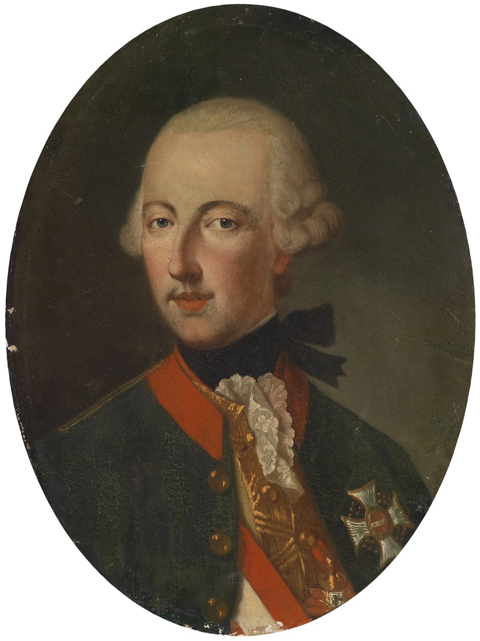 Kejser Joseph II i uniform med medaljeornamenter af Unbekannt Unbekannt