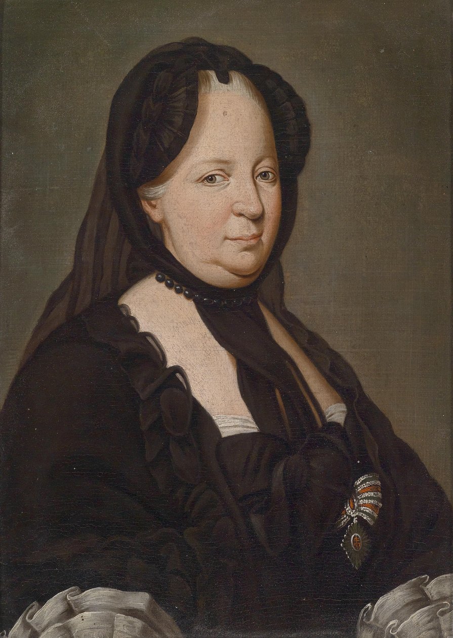 Kejserinde Maria Theresa i enke kostume af Unbekannt Unbekannt