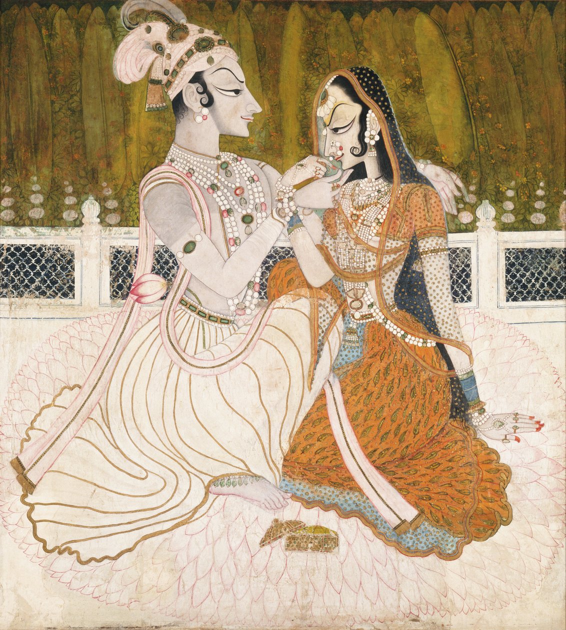 Krishna og Radha af Unbekannt Unbekannt