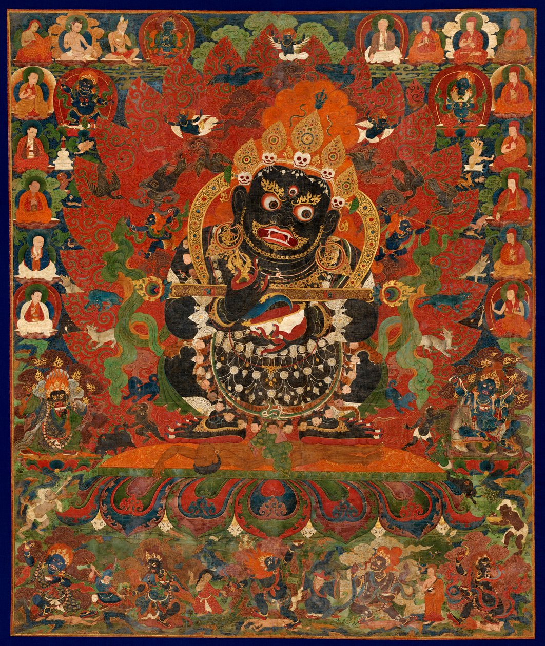 Mahakala, beskytter af teltet, Central Tibet. af Unbekannt Unbekannt