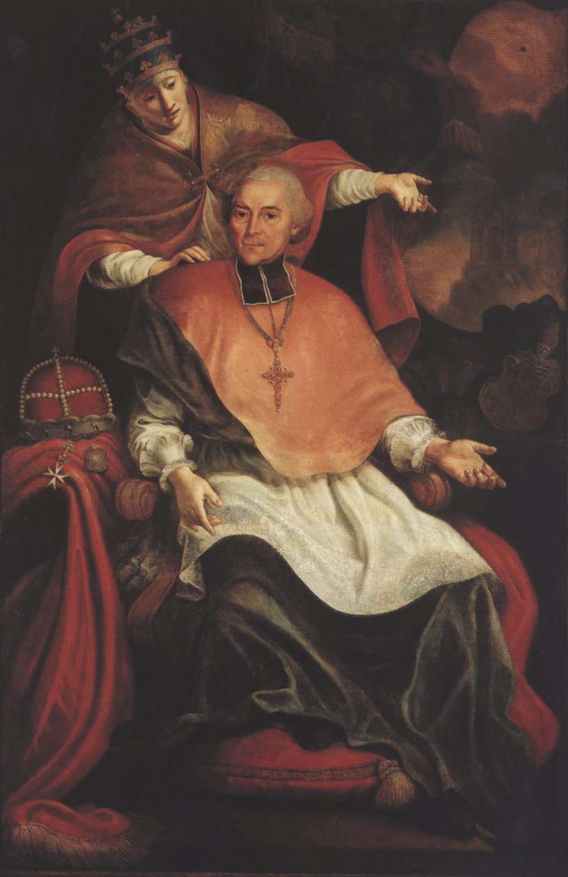 Maximilian Christoph von Rodt, med en allegori om pavedømmet. af Unbekannt Unbekannt