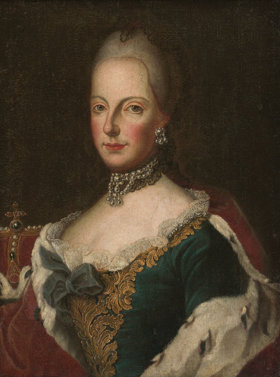 Portræt af Maria Theresa af Unbekannt Unbekannt