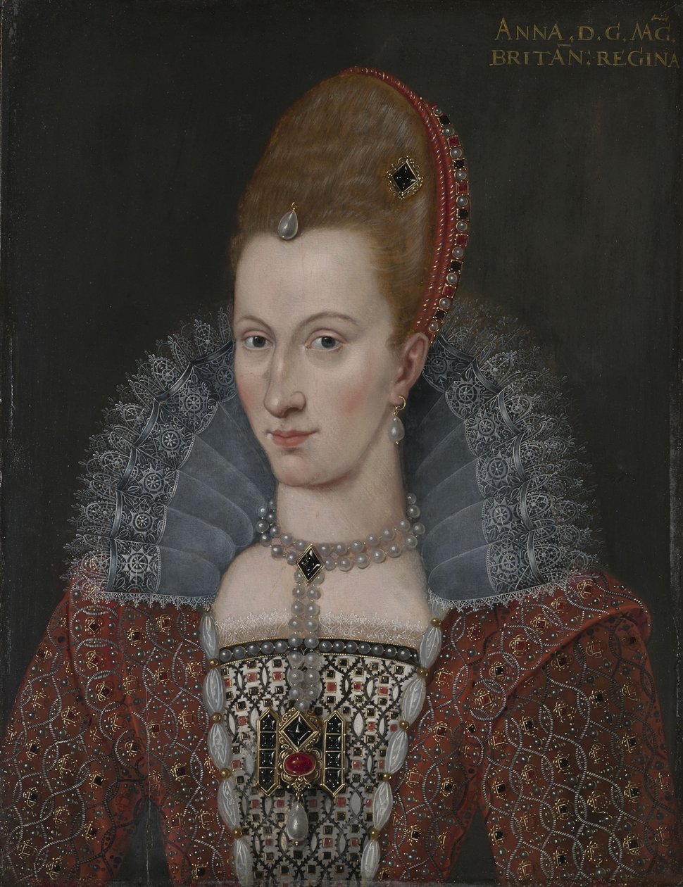 Portræt af Anne af Danmark (1574-1619) af Unbekannt Unbekannt