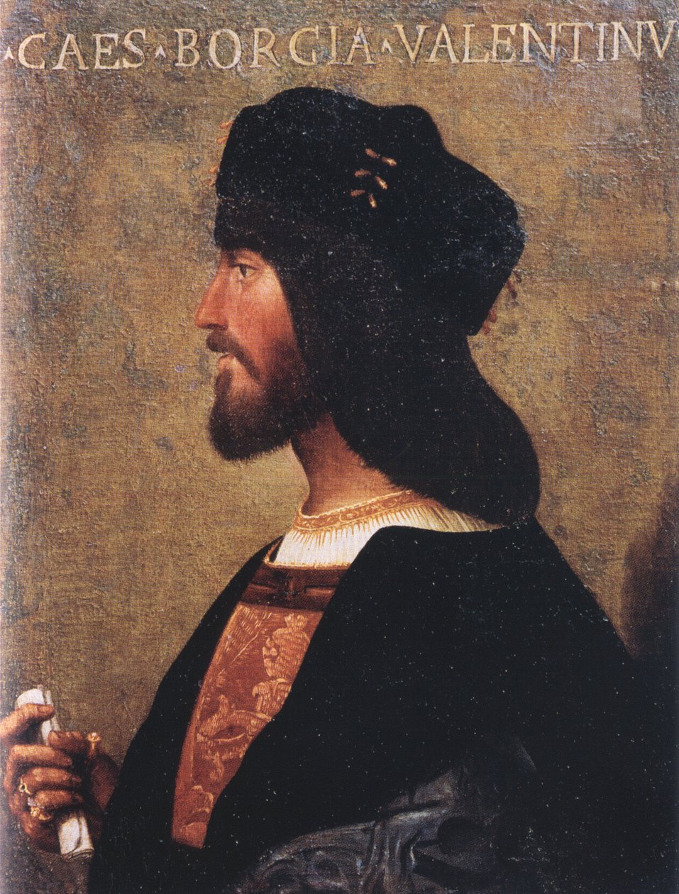 Portræt af Cesare Borgia (1475-1507) af Unbekannt Unbekannt
