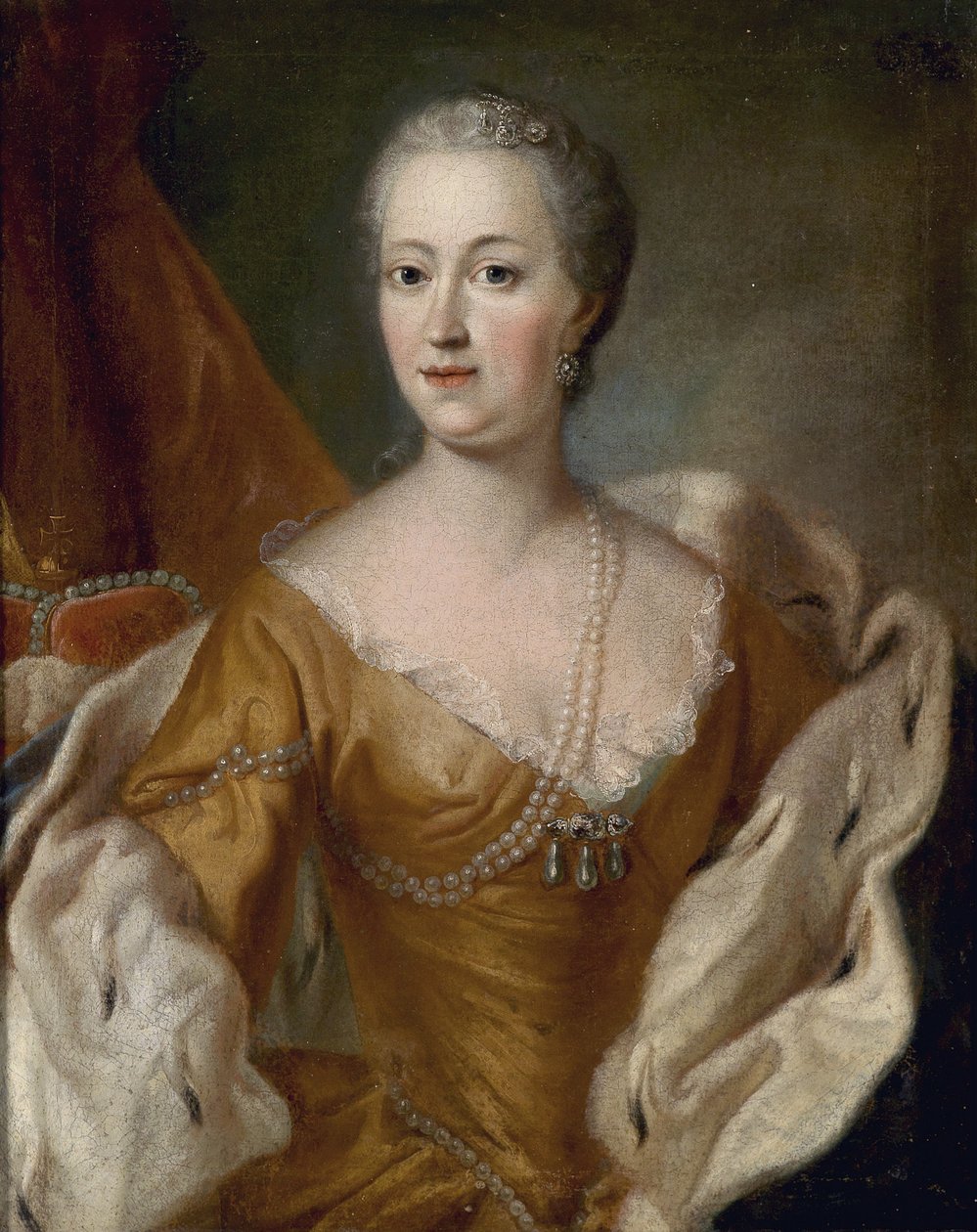 Portræt af Maria Theresia (1717-1780) af Unbekannt Unbekannt