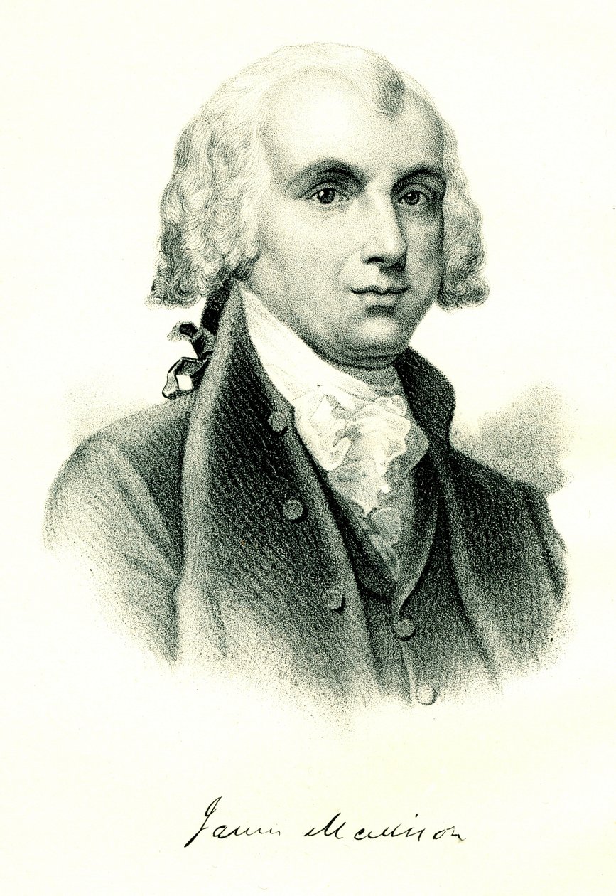 Præsident James Madison af Unbekannt Unbekannt