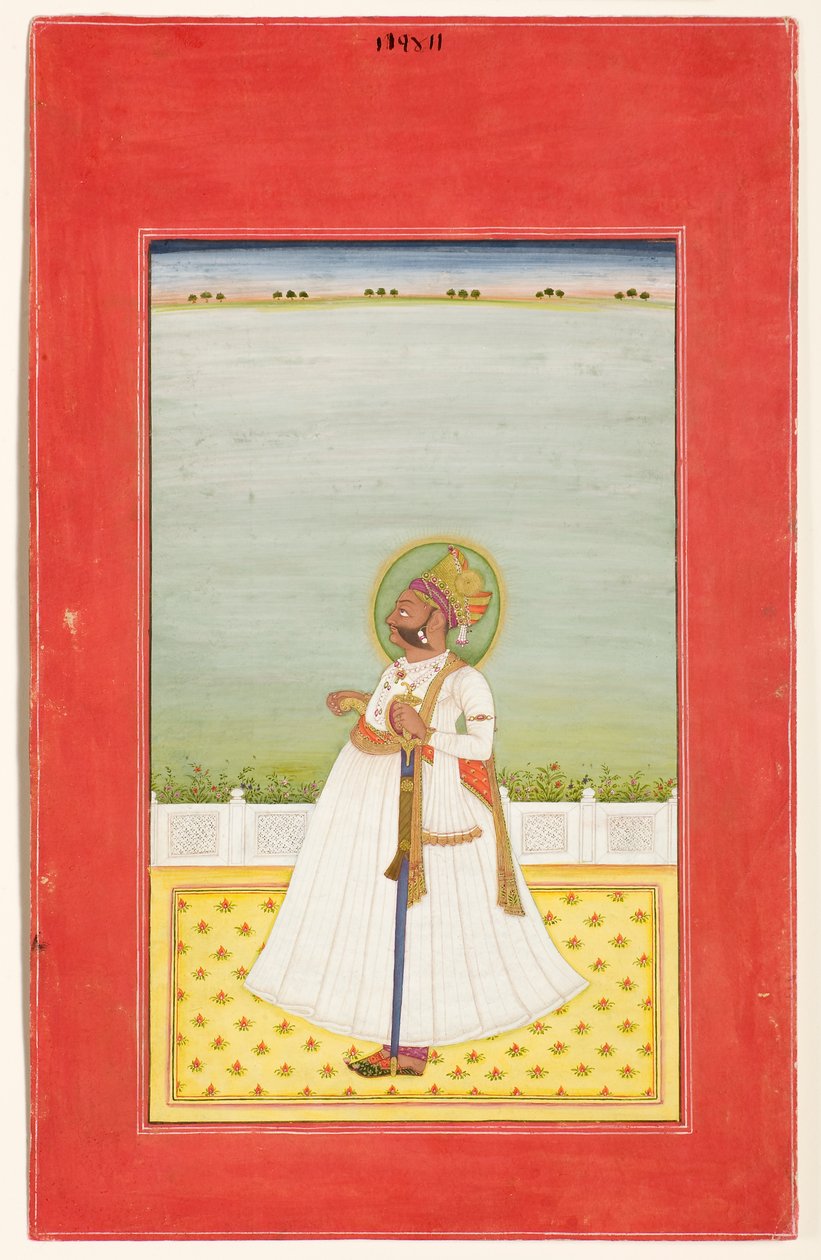 Raja Gaj Singh fra Bikaner af Unbekannt Unbekannt