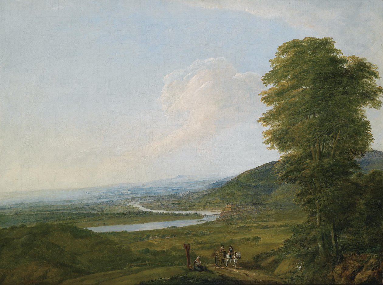 Panorama af Rhinen nær Wiesbaden omkring 1790 af Unbekannt Unbekannt