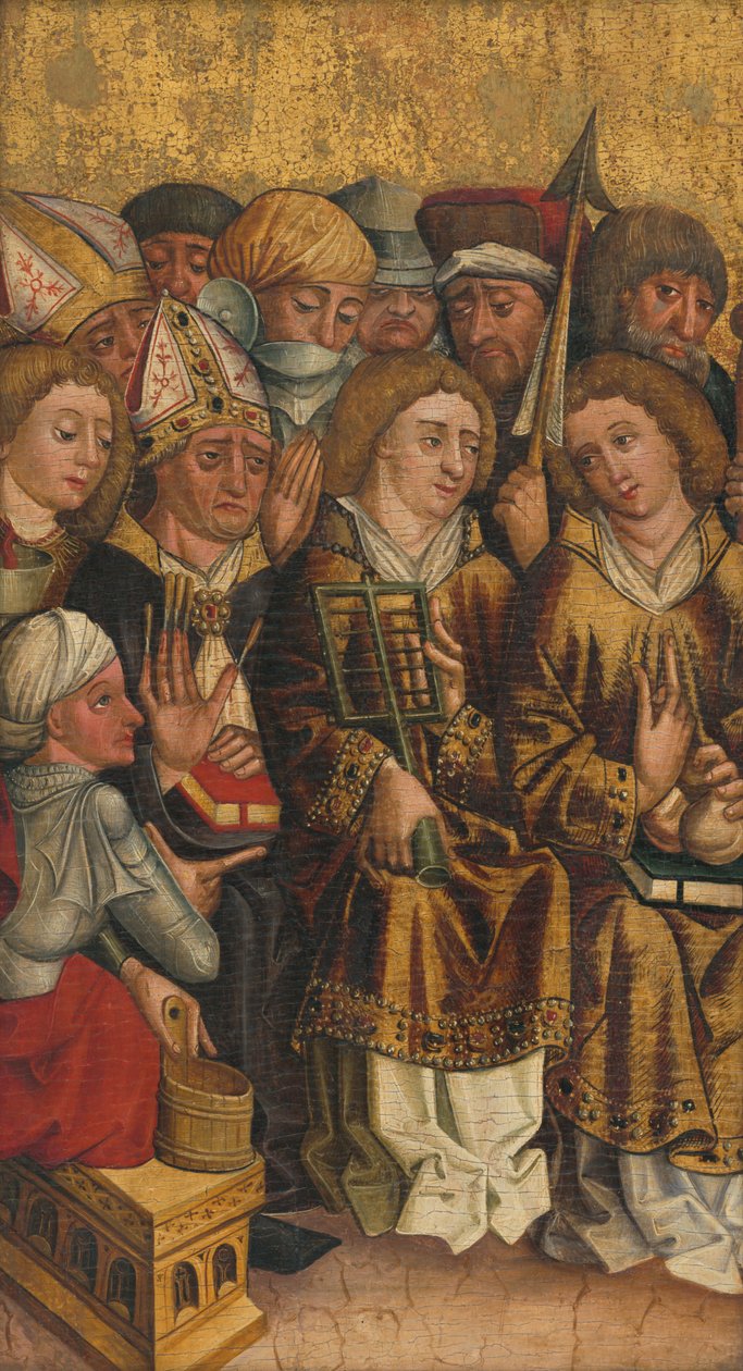Saint Egidius blandt de hellige af Unbekannt Unbekannt