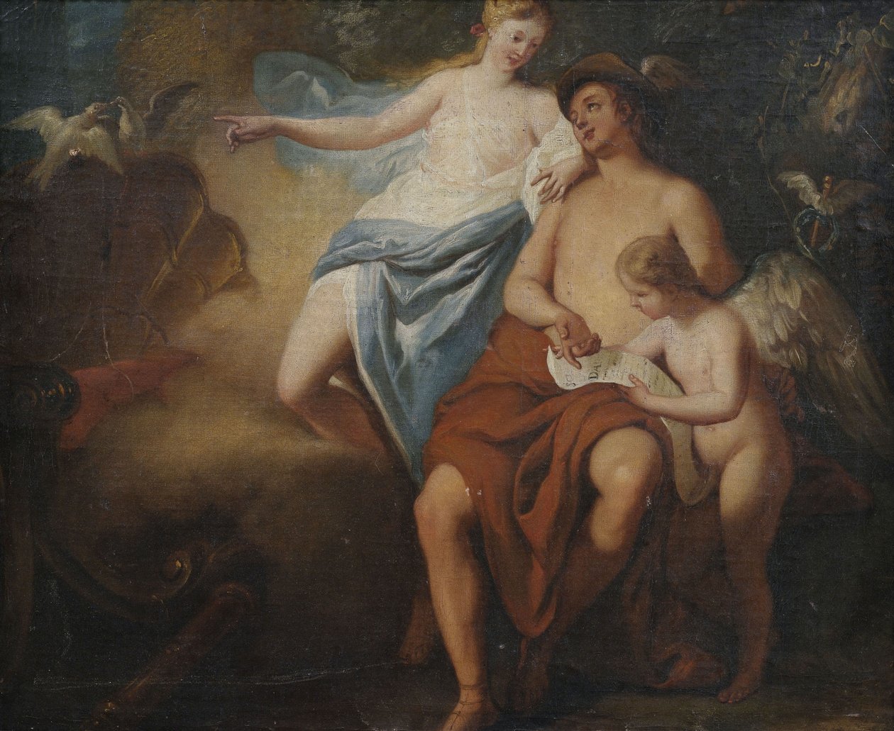 Venus, Merkur og Amor af Unbekannt Unbekannt