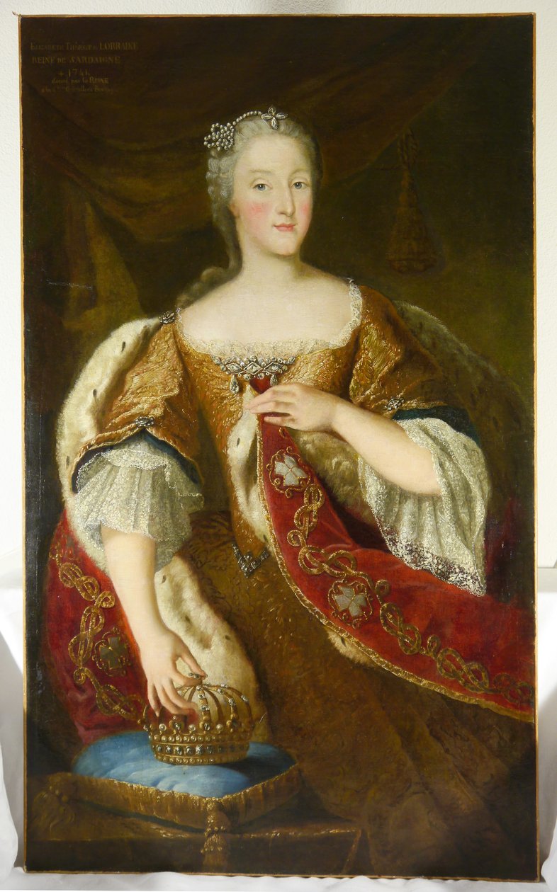 portræt af dronning Elisabeth Therese af Sardinien af Unbekannt Unbekannt
