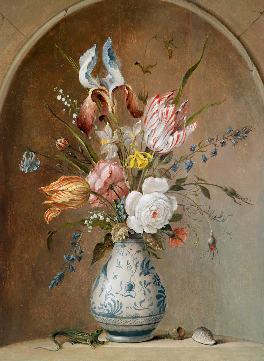 Stilleben med blomster af Unbekannt Unbekannt