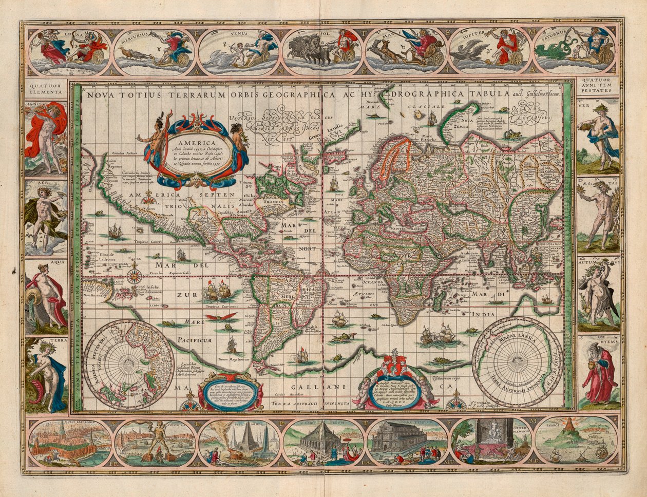 Kort fra Nationalbibliotekets kortsamling. Kortet blev offentliggjort i (1635) og viser verdenskort af Unbekannt Unbekannt