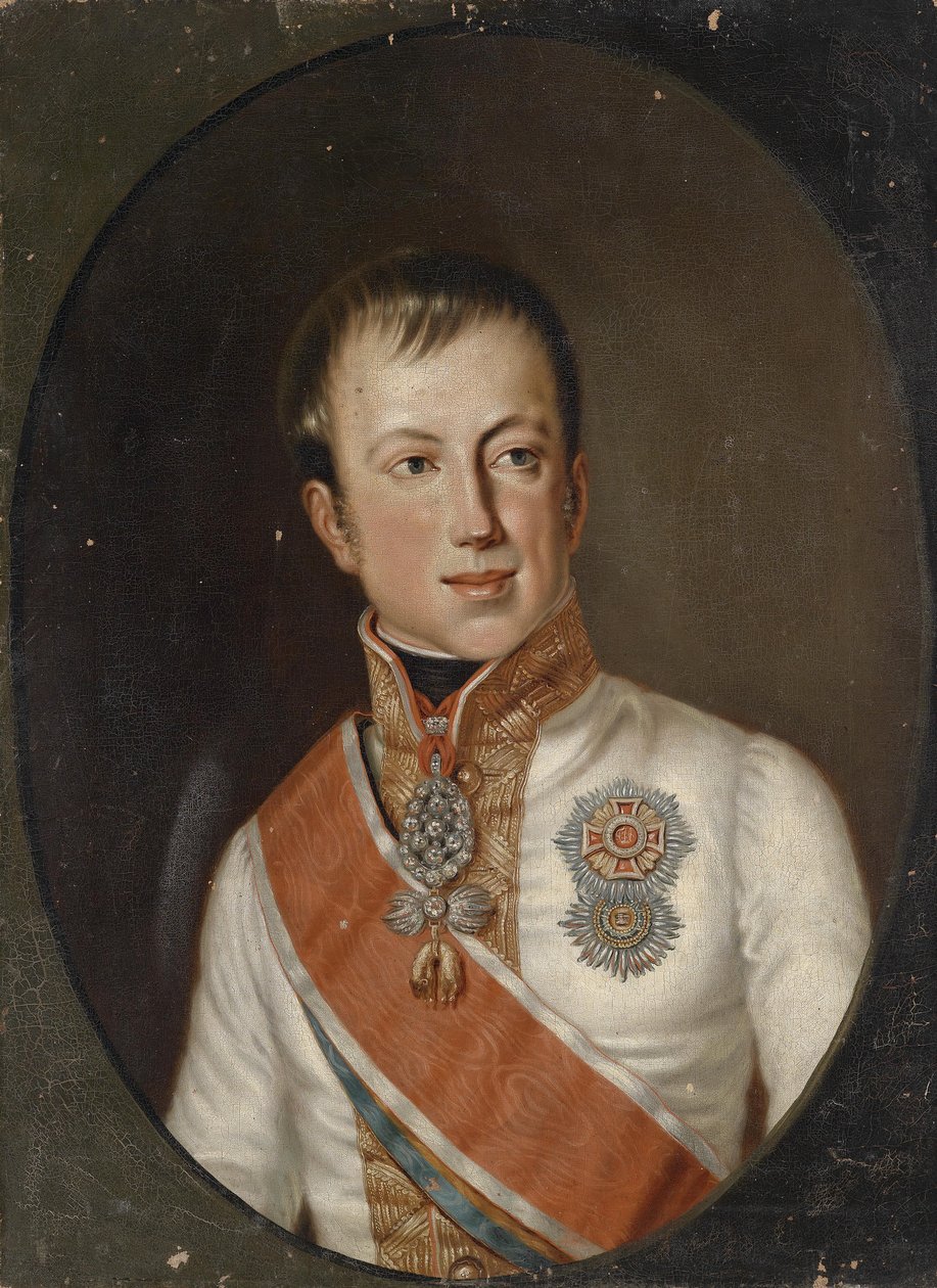 Portræt af kejser Ferdinand I af Østrig i uniform med medaljer af Unbekannt Unbekannt
