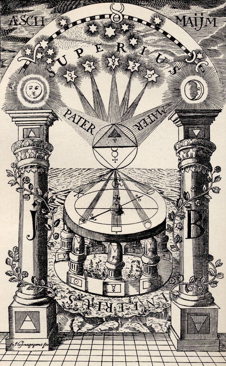 Et frimurer-rosicruciansk kompas fra 1779, fra "The Freemason", af Eugen Lennhoff, udgivet i 1932 af Unbekannt Unbekannt