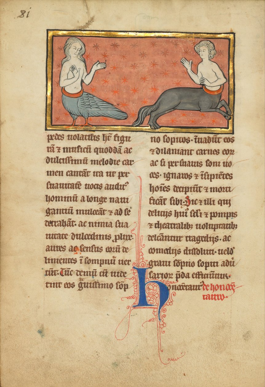 En sirene og en centaur (zgGzRuXd3iLNxA) af Unbekannt Unbekannt
