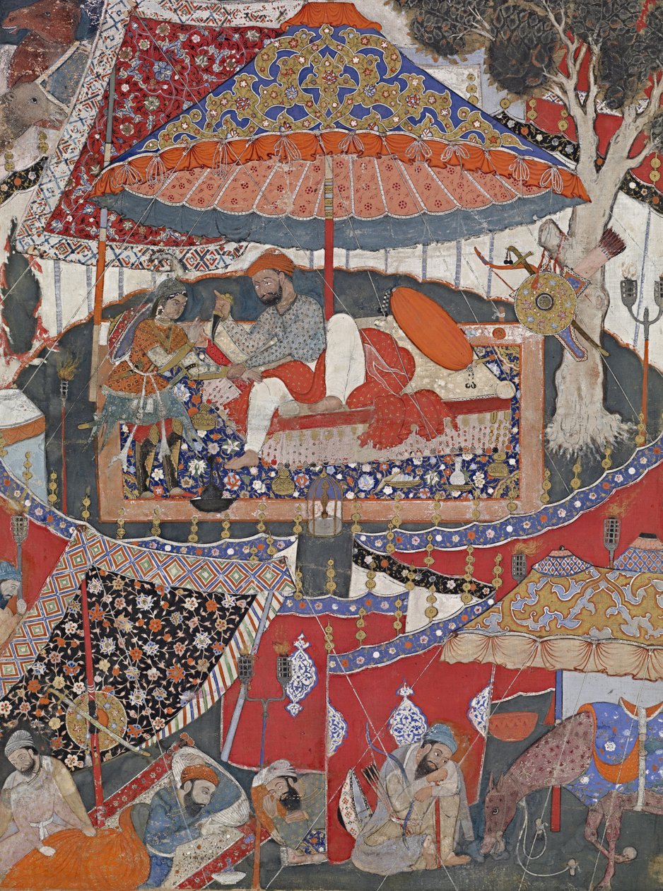 En side af Dastan-i Amir Hamza (Hamzanama) af Unbekannt Unbekannt